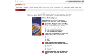 
                            3. Wednesday: Wacky Wednesday | Quiz | guardian.co.uk