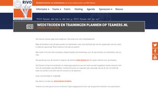 
                            5. Wedstrijden en trainingen plannen op teamers.nl - Nieuws | RIVO ...