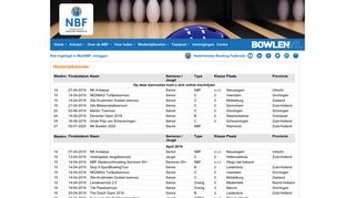 
                            5. Wedstrijdkalender :: Nederlandse Bowling Federatie (nieuws ...