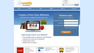 
                            2. Weebly - Crea un sitio web gratuito y un blog gratuito