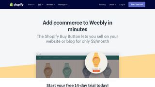
                            10. Weebly Ecommerce – Weebly Shopping Cart - Shopify