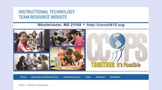 
                            5. Weebly for Education – Instructional Technology Team Resource ...