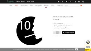 
                            4. Weedo Headshop Gutschein 10 € - Weedo