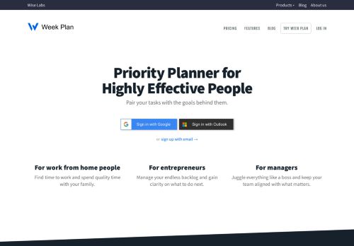 
                            5. Week Plan: Priority Planner for Effective People