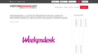 
                            12. Weekendesk, le site de réservation en ligne n°1 des week-ends et des ...