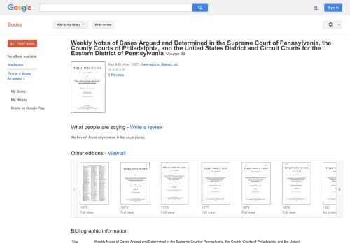 
                            12. Weekly Notes of Cases Argued and Determined in the ...