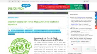 
                            11. Weekly Subscription News: Magazines, Microsoft and Metallica ...