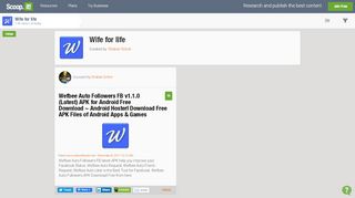 
                            6. 'Wefbee Auto Followers FB' in Wife for life | Scoop.it