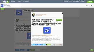 
                            13. Wefbee Auto Followers FB v1.1.0 (Latest) APK for Android ... - Scoop.it