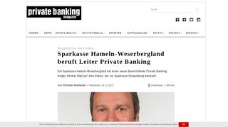 
                            10. Weggang von Jens Hahne: Sparkasse Hameln-Weserbergland beruft ...
