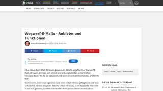 
                            11. Wegwerf-E-Mails – Anbieter und Funktionen – GIGA