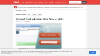 
                            4. Wegwerf-Email-Adressen: Diese Anbieter gibt's - CHIP