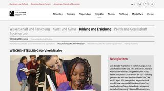 
                            6. WEICHENSTELLUNG für Viertklässler - ZEIT-Stiftung