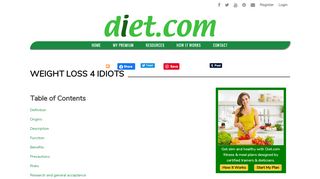 
                            8. Weight Loss 4 Idiots - Diet.com