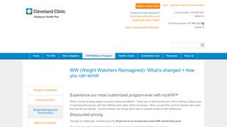 
                            13. Weight Watchers - Cleveland Clinic Employee Health Plan