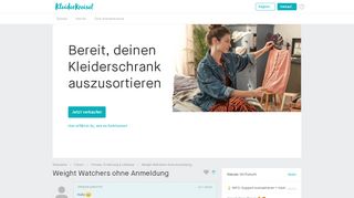 
                            11. Weight Watchers ohne Anmeldung » Forum - Kleiderkreisel