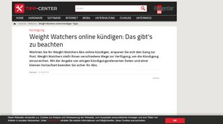 
                            6. Weight Watchers online kündigen: Tipps | TippCenter