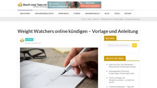 
                            12. Weight Watchers online kündigen – Vorlage und Anleitung