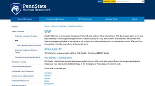 
                            5. Weight Watchers | PSU Human Resources