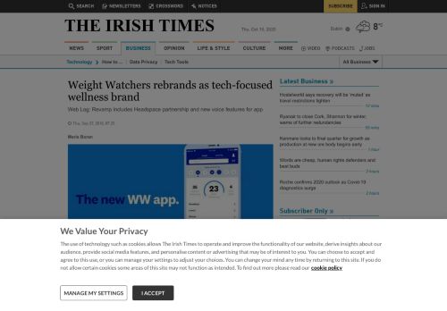 
                            10. Weight Watchers rebrands as tech-focused wellness brand