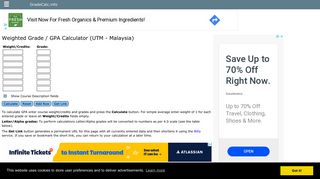 
                            2. Weighted Grade / GPA Calculator (UTM - Malaysia) - ...
