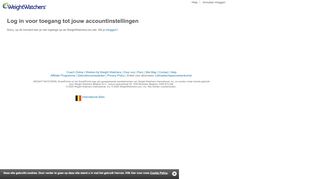 
                            3. WeightWatchers.be - Login - Log in op Instellingen