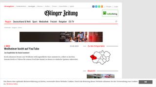 
                            11. Weilheimer kocht auf YouTube - Kreis - Eßlinger Zeitung