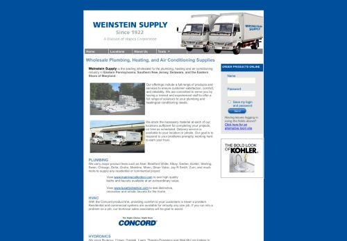 
                            10. Weinstein Supply - plumbing, heating, and air conditioning distributor ...