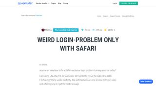 
                            11. Weird login-problem only with Safari - WPMU Dev