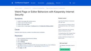 
                            6. Weird Page or Editor Behaviors with Kaspersky Internet Security ...