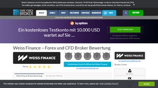 
                            2. Weiss Finance | Kryptowährungen Broker im Test - Faire Forex Broker