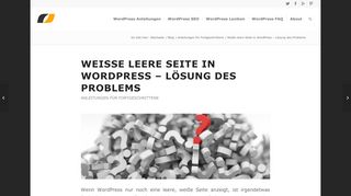 
                            10. Weiße leere Seite in WordPress reparieren - Lösung des Problems!