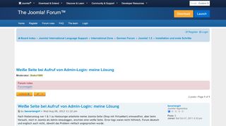 
                            8. Weiße Seite bei Aufruf von Admin-Login: meine Lösung - Joomla ...