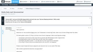
                            5. Weiße Seite nach Serverwechsel | Supportforum für JTL-Wawi, JTL ...