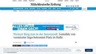 
                            12. Weisser Ring nun in Halles Innenstadt: Gemälde von vermisster Inga ...