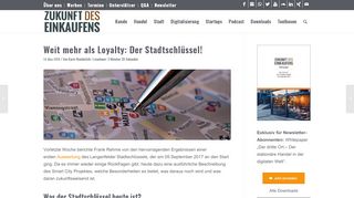 
                            12. Weit mehr als Loyalty: Der Stadtschlüssel! - Zukunft des Einkaufens