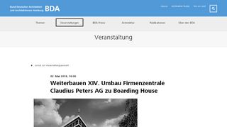 
                            9. Weiterbauen XIV. Umbau Firmenzentrale Claudius ... - BDA Hamburg