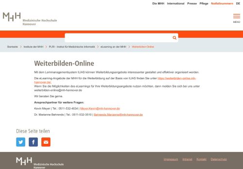 
                            10. Weiterbilden-Online - Medizinische Hochschule Hannover