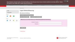 
                            8. Weiterbildung Brandenburg: Login Online-Erfassung