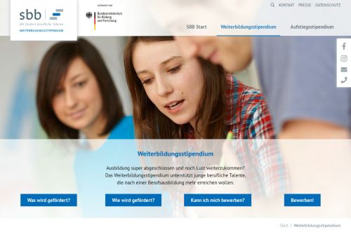 
                            2. Weiterbildungsstipendium: SBB Stiftung Begabtenförderung berufliche ...