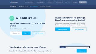 
                            11. WELADED1GTL BIC/SWIFT-Code - Sparkasse Gütersloh Germany ...