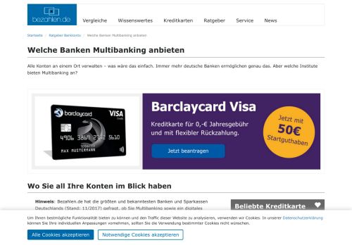 
                            12. Welche Banken Multibanking anbieten | Bezahlen.de