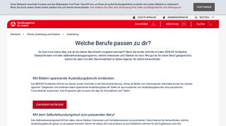 
                            1. Welche Berufe passen zu dir? - Bundesagentur für Arbeit