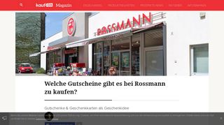 
                            4. Welche Gutscheine gibt es bei Rossmann zu kaufen? - kaufDA