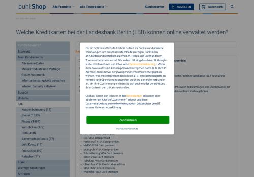 
                            13. Welche Kreditkarten bei der Landesbank Berlin (LBB) können online ...