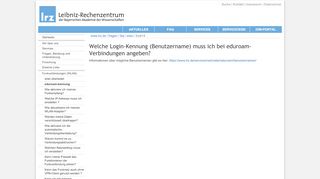 
                            2. Welche Login-Kennung (Benutzername) muss ich bei eduroam - LRZ