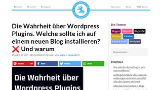 
                            12. Welche Plugins soll ich auf einer neuen Wordpress Site installieren?