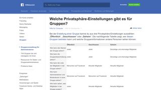 
                            5. Welche Privatsphäre-Einstellungen gibt es für Facebook-Gruppen ...