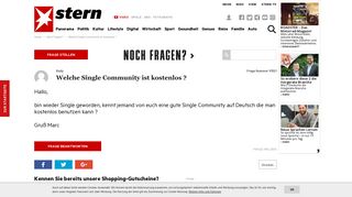 
                            6. Welche Single Community ist kostenlos ? | STERN.de - Noch Fragen?