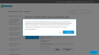 
                            2. Welche Vorteile bieten die Kundenkarte oder ... - Conrad Electronic